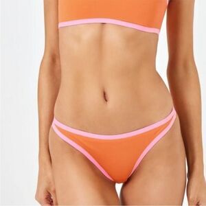 NWT L*Space Seamless Color Block Fused Camacho Bottom Tangerine Guava Size XL